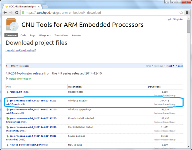Picos ARM - Eclipse IDE for projects on Windows - SevenWatt